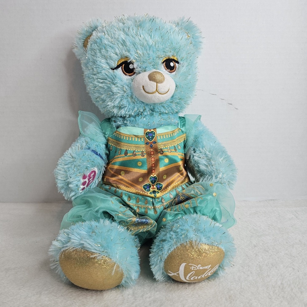 Build-A-Bear Disney Princess Jasmine Plush Stuffed Animal Aladdin Blue Teddy Toy